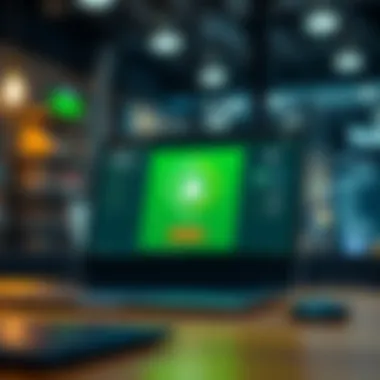 Illustration of a secure online platform for checking credit scores.
