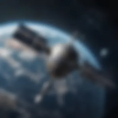 Advanced Satellite Technology Satellite orbiting Earth with advanced technology