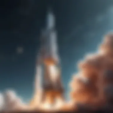 Futuristic Rocket Launch A futuristic rocket launching into space