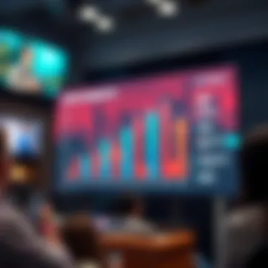 Graph showing audience engagement metrics in TV advertising