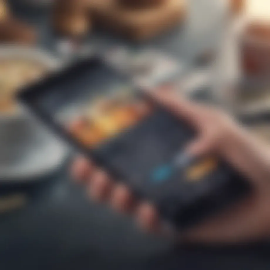 Modern smartphone displaying a popular buying and selling app interface