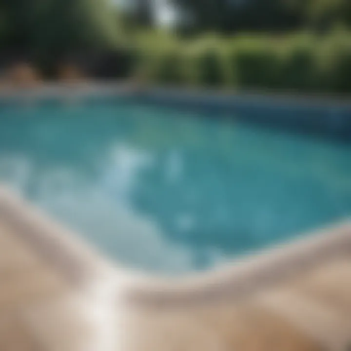 An assortment of high-quality materials for pool renovation displayed