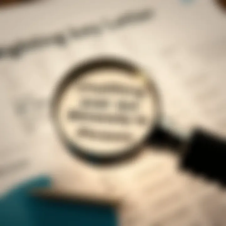A magnifying glass highlighting key phrases