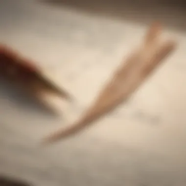 An elegant quill pen resting on parchment paper, symbolizing the art of will writing.