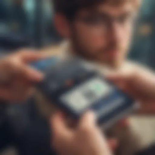 Digital wallet on a smartphone screen