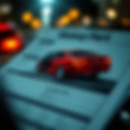 Detailed view of a car history report