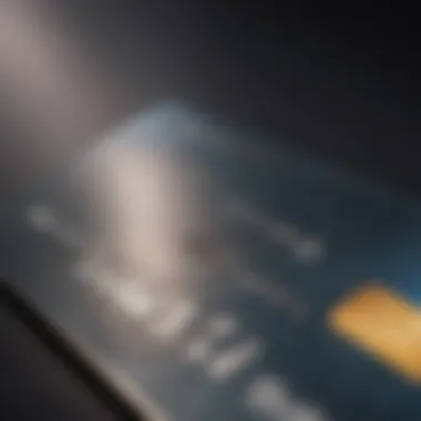 Close-up of a credit card on a sleek surface