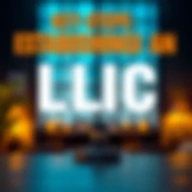 Infographic highlighting key steps in LLC establishment