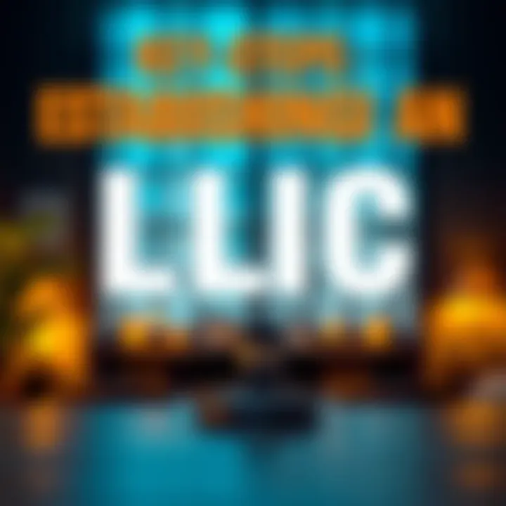 Infographic highlighting key steps in LLC establishment