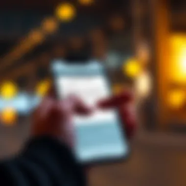 Seamless Navigation in Document Signing Apps User navigating a document signing application on iPhone