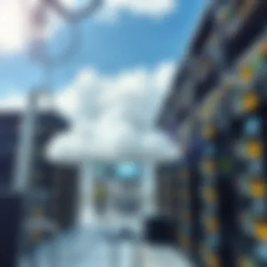 Cloud infrastructure architecture illustration