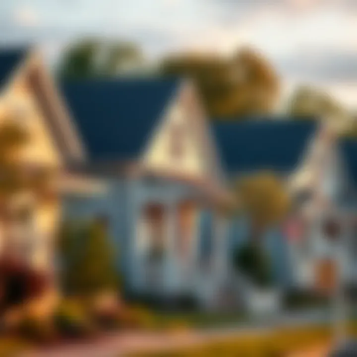 A welcoming neighborhood scene with FHA eligible homes