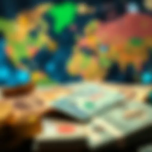 Diverse global currencies symbolizing savings accounts