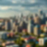 Global real estate market overview with diverse property types