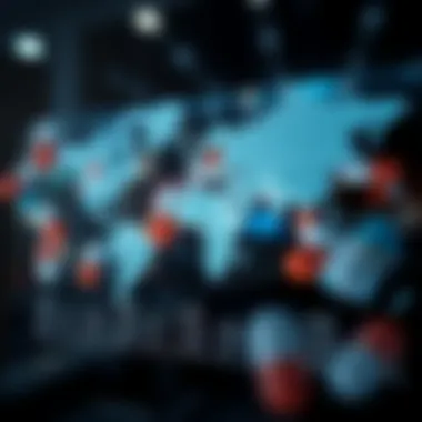 Global map highlighting pharmaceutical market influence