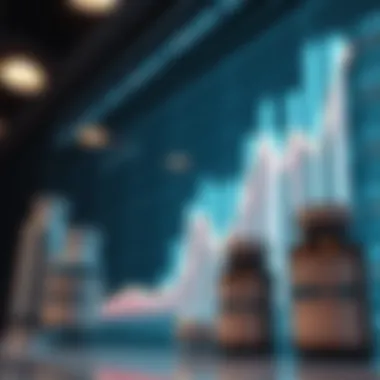 Graph showing revenue trends in pharmaceuticals