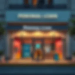 A modern personal loan storefront showcasing a welcoming environment