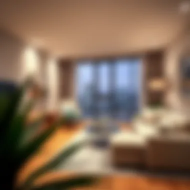 Modern condo interior showcasing stylish living space