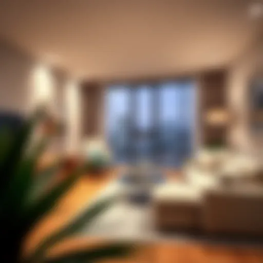Modern condo interior showcasing stylish living space