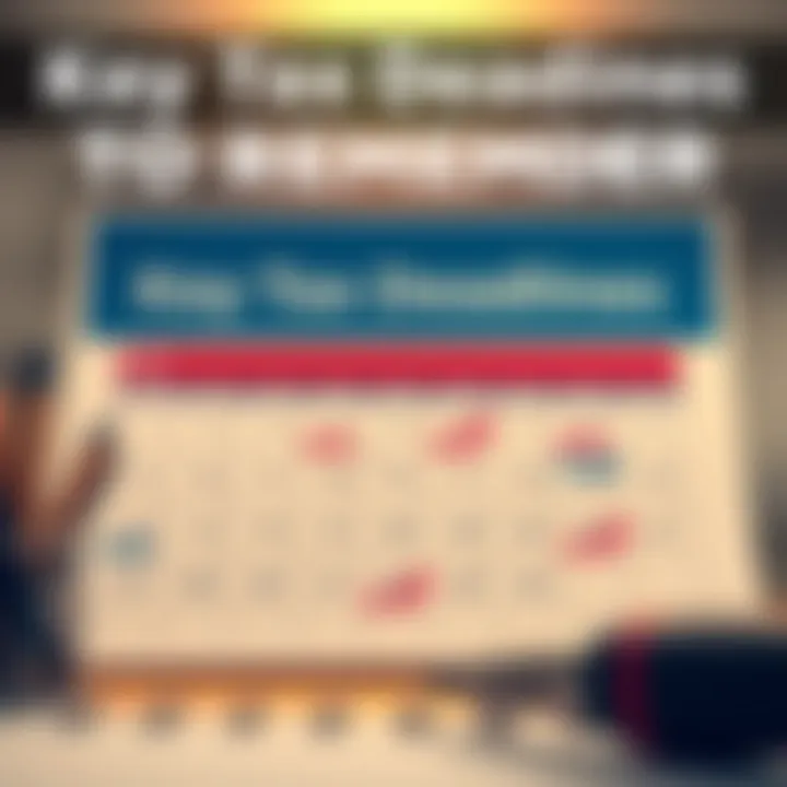 Key Tax Deadlines to Remember A calendar highlighting important tax deadlines