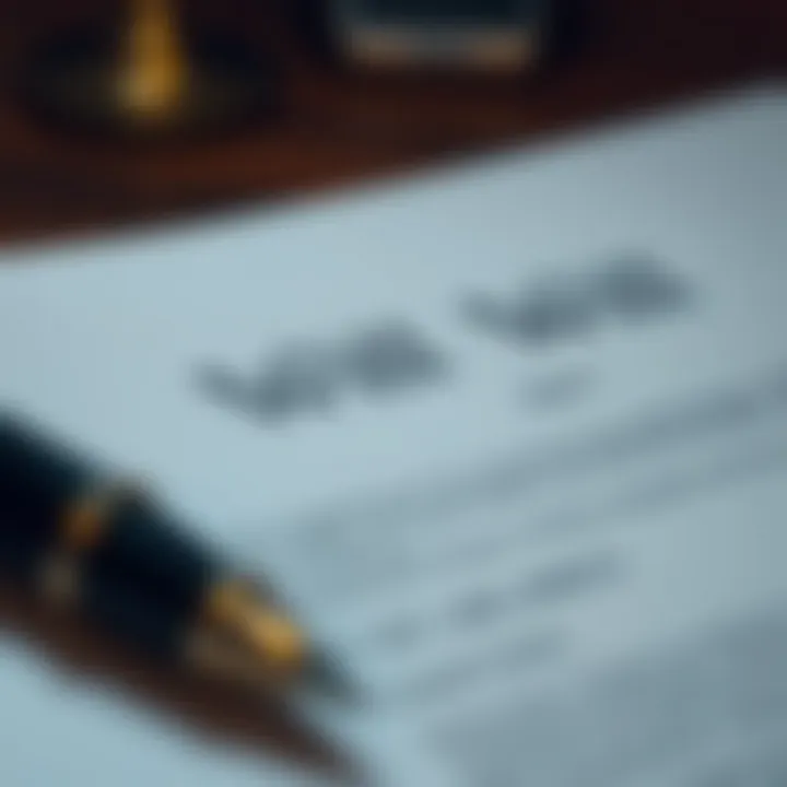 A close-up view of a signed will document