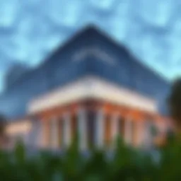 A modern bank building representing business lending