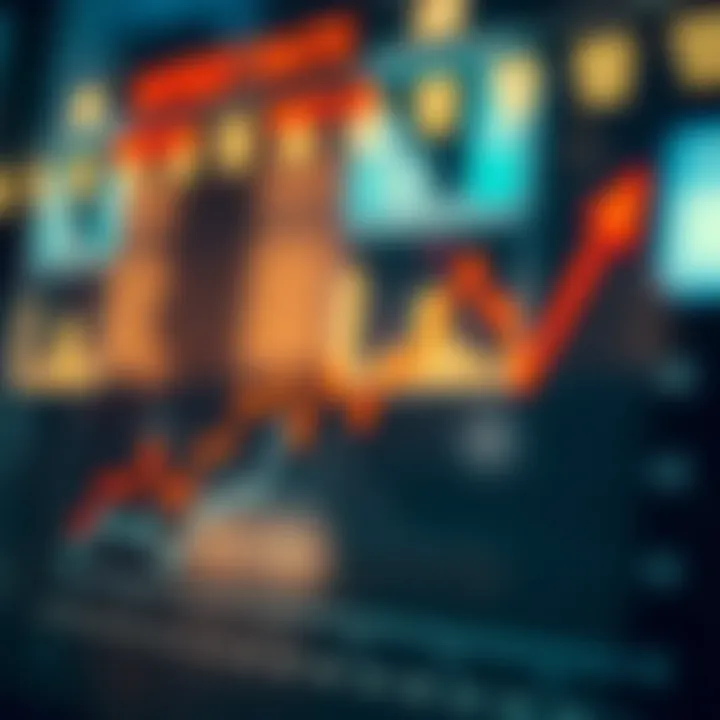 Graph illustrating fluctuations in interest rates over time.