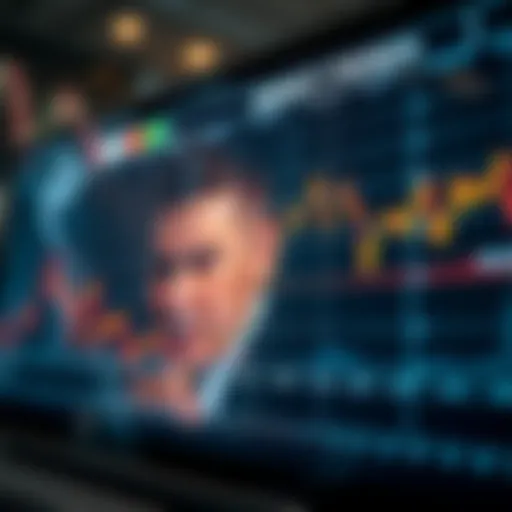 Market fluctuations over time with highlighted trends