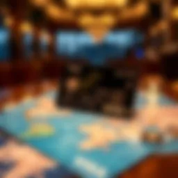 Elegant travel-themed credit card arrangement