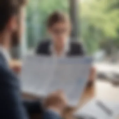 Informed Decision Making in Insurance Client reviewing policy documents
