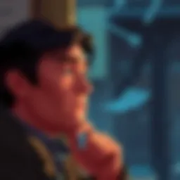 A thoughtful individual contemplating a financial decision