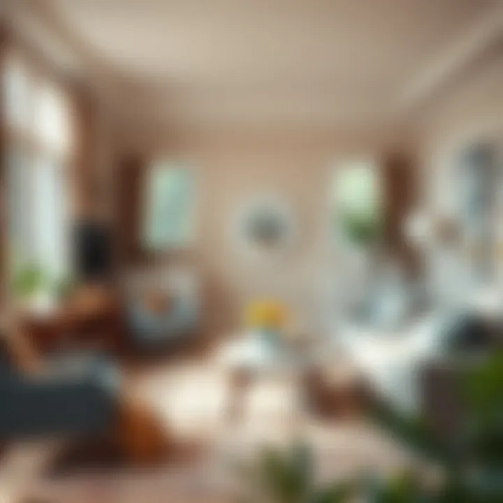 Beautifully staged living room enhancing sellability