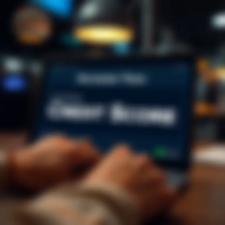 Accessing Your Credit Score Visual representation of accessing credit scores online