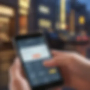 Balance Alerts on Mobile Devices Illustration of a smartphone receiving balance alerts