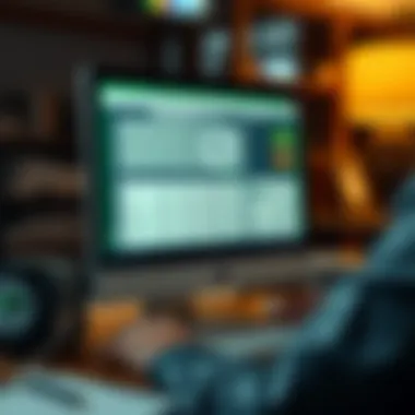 Navigating tax software interface