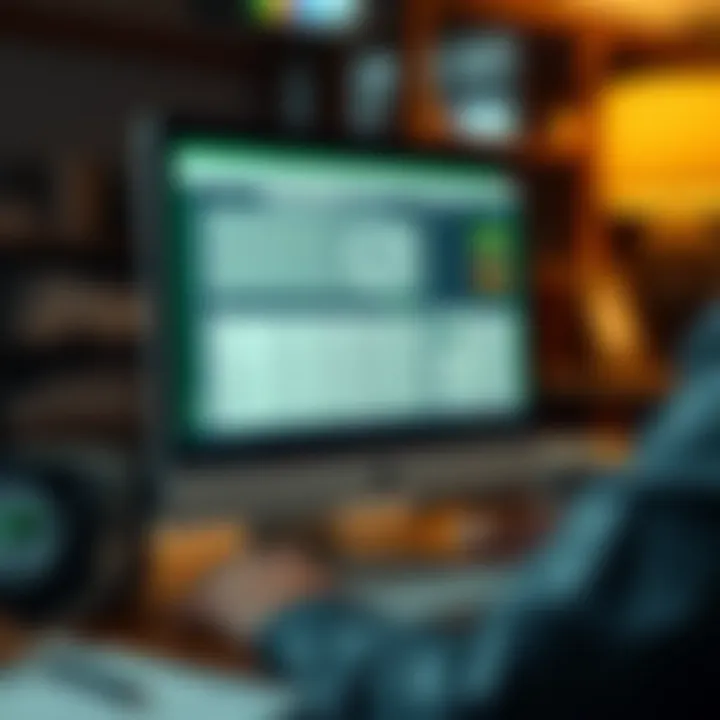 Navigating tax software interface