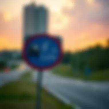 A road sign symbolizing different driving habits