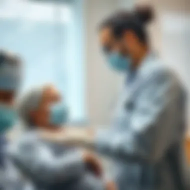 Caring for Community Health A healthcare professional providing care to a patient, enhancing community wellness.