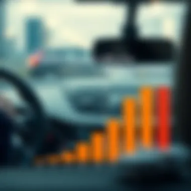 Graph showing factors affecting insurance rates for young drivers