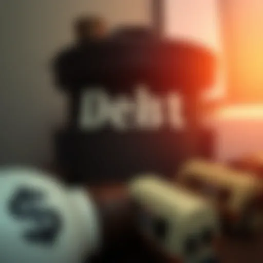 Conceptual illustration of debt consolidation benefits
