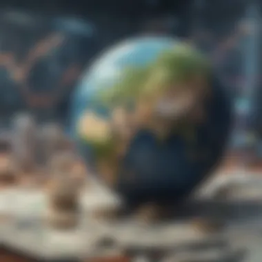 Global Financial News Impact A depiction of global financial news impacting stock markets