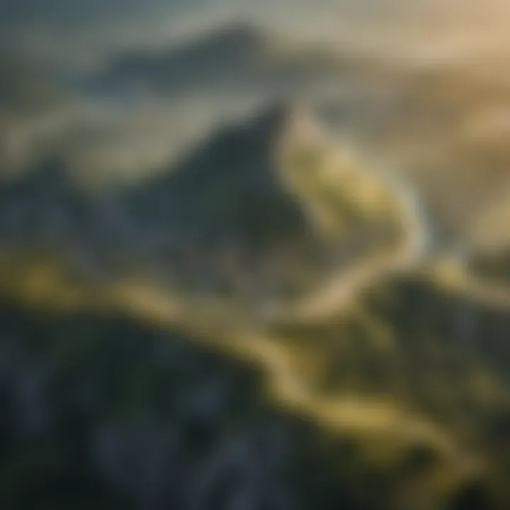 Aerial view of diverse land types showcasing potential investment areas.