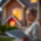 A homeowner assessing property value increase