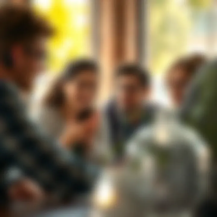 Students discussing insurance coverage options