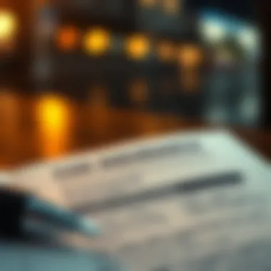 Close-up of a car insurance policy document