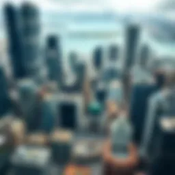 Aerial view of Chicago's financial district showcasing hedge fund offices