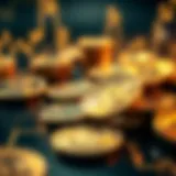 Golden coins reflecting market trends