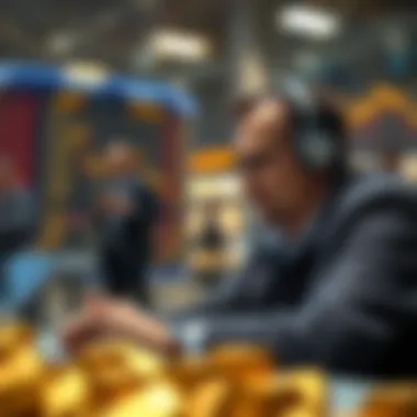 Investor analyzing gold options