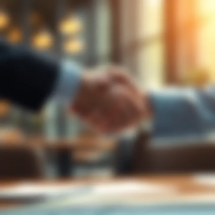 Handshake depicting trust in financial transactions