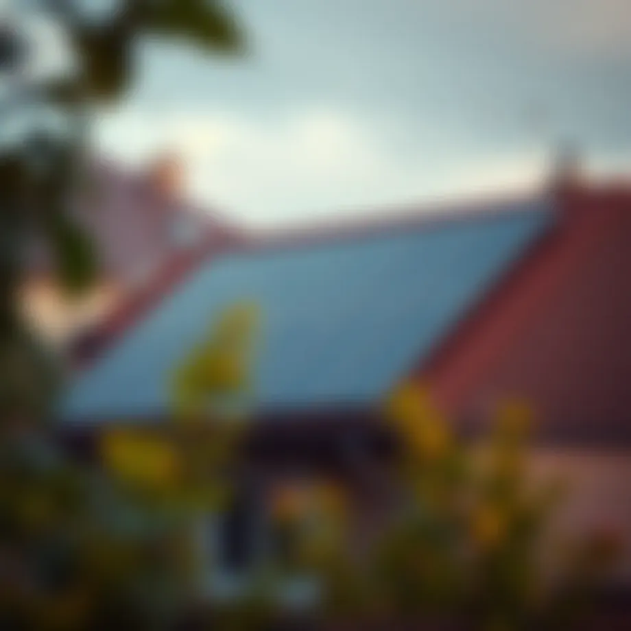 Solar panel installation on a residential roof